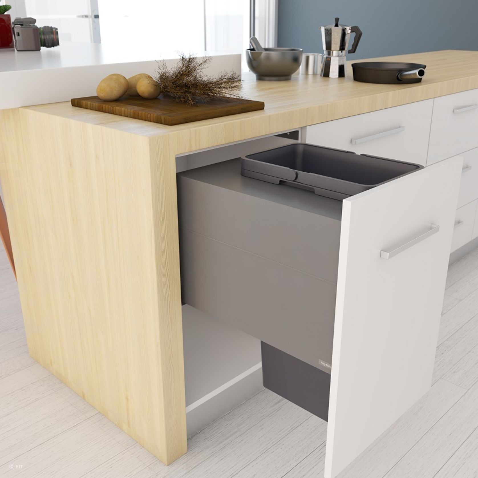 Tanova Designer Series 2 Pull Out Kitchen Bins gallery detail image