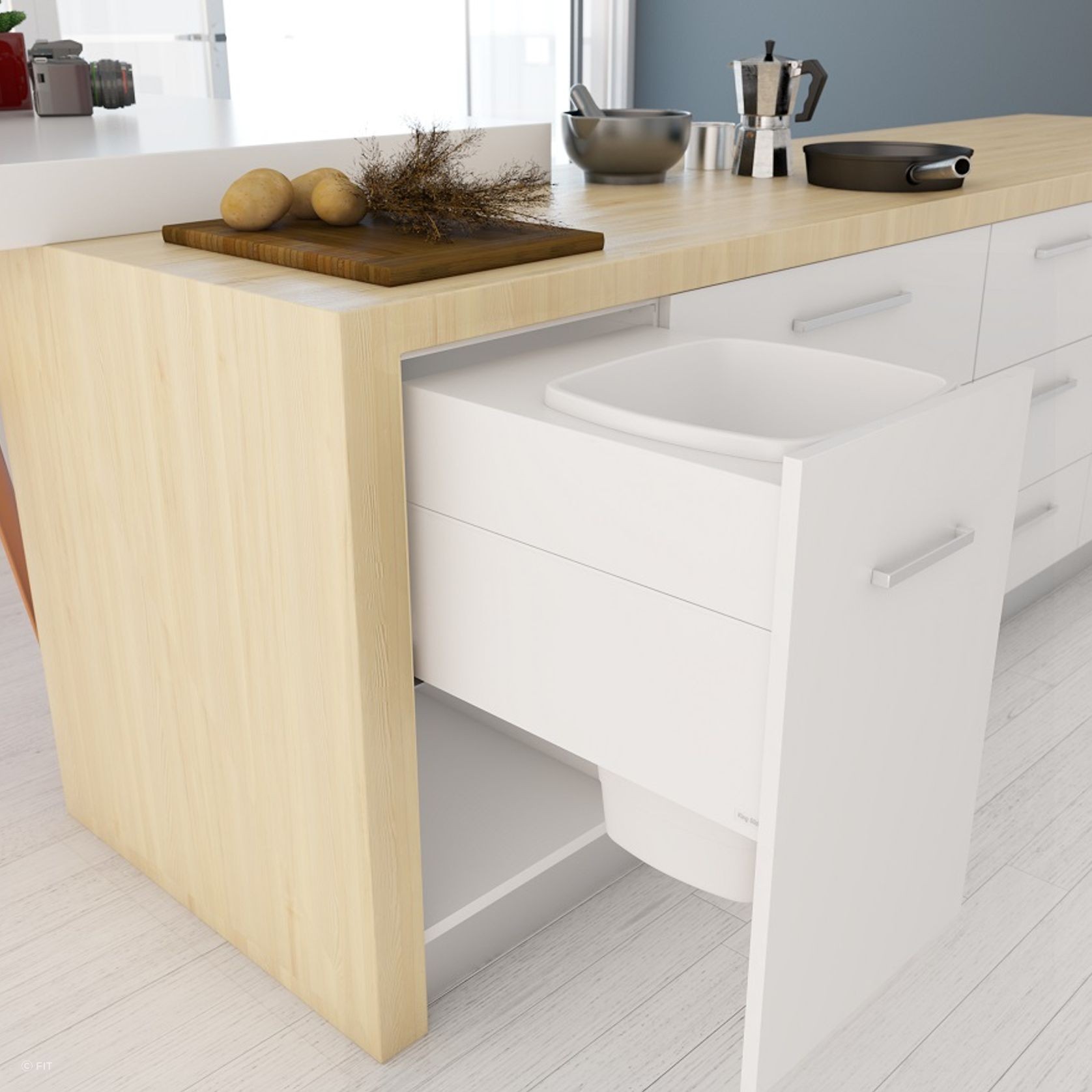 Tanova Designer Series 2 Pull Out Kitchen Bins gallery detail image