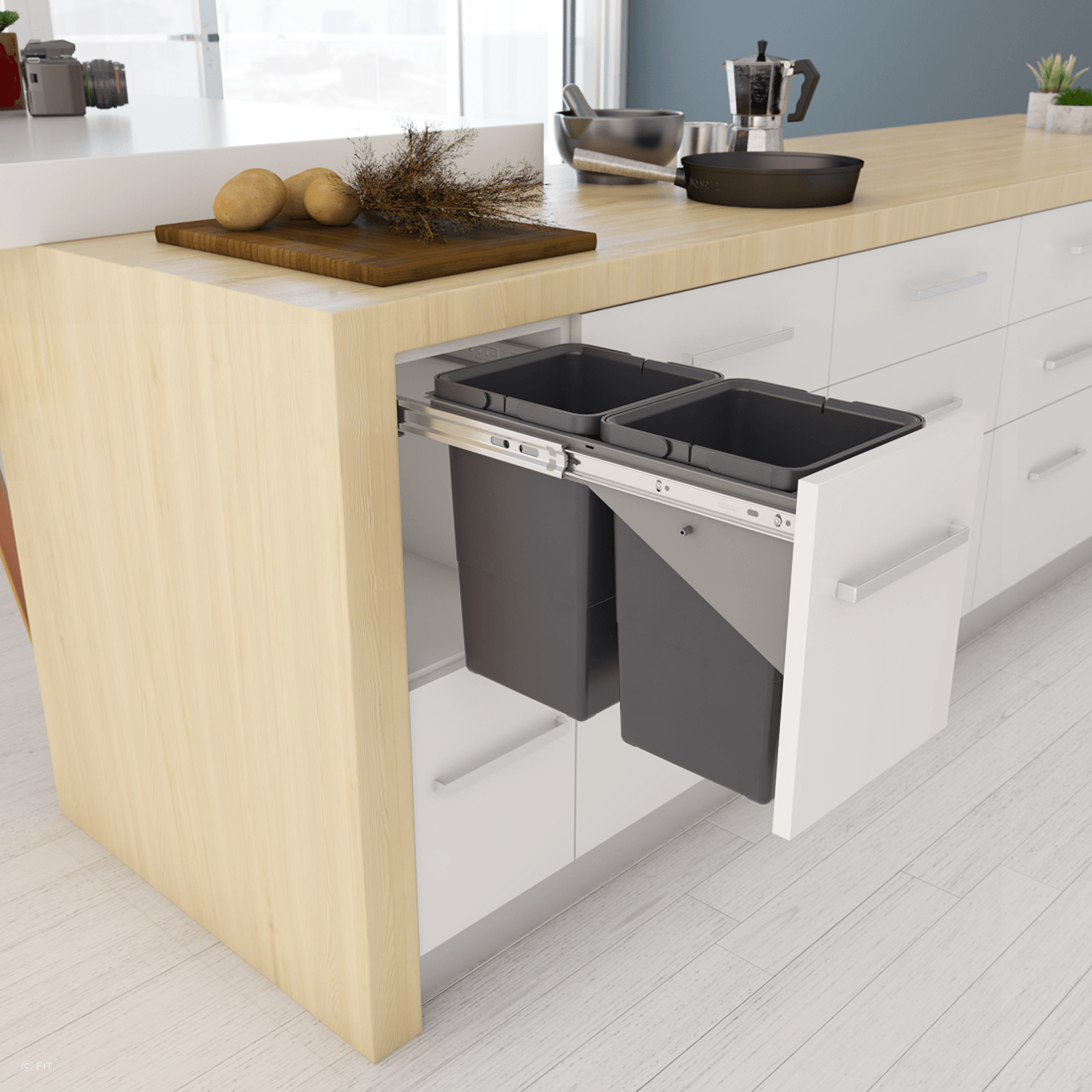 Tanova Simplex Pull Out Kitchen Bins gallery detail image