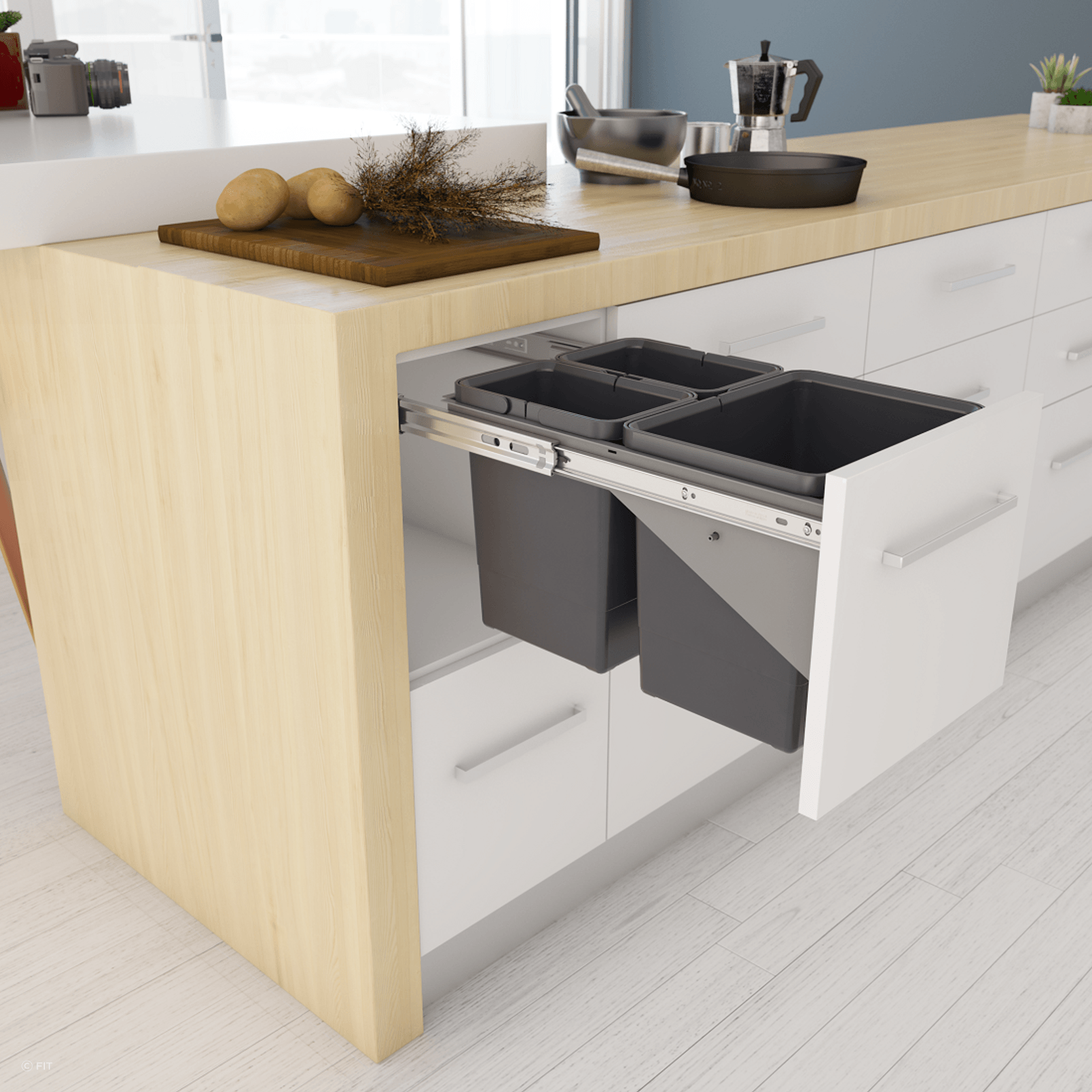 Tanova Simplex Pull Out Kitchen Bins gallery detail image