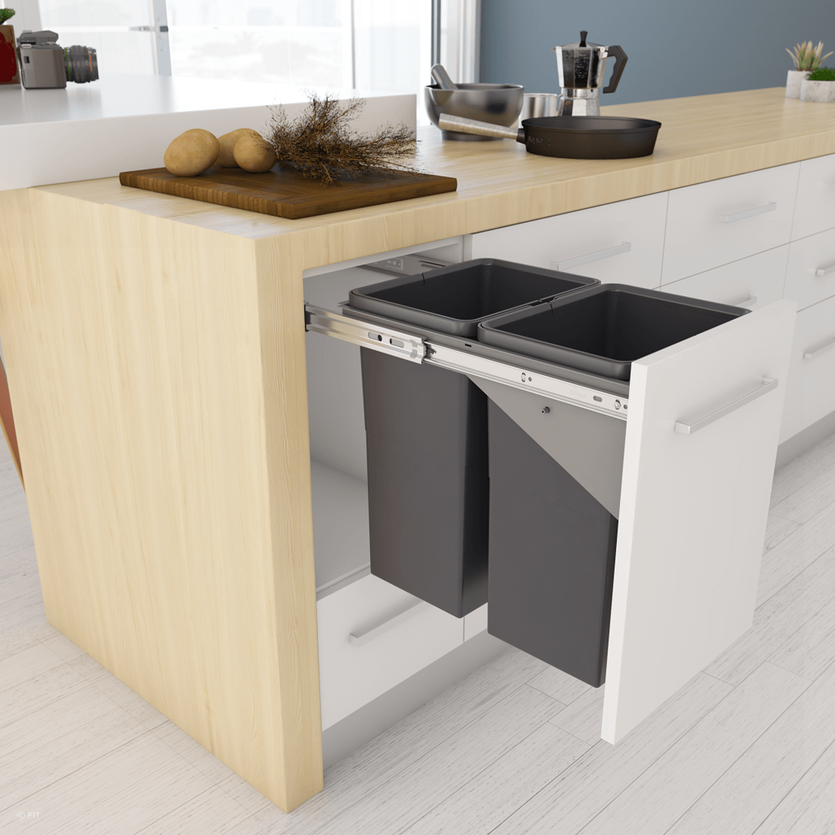 Tanova Simplex Pull Out Kitchen Bins gallery detail image