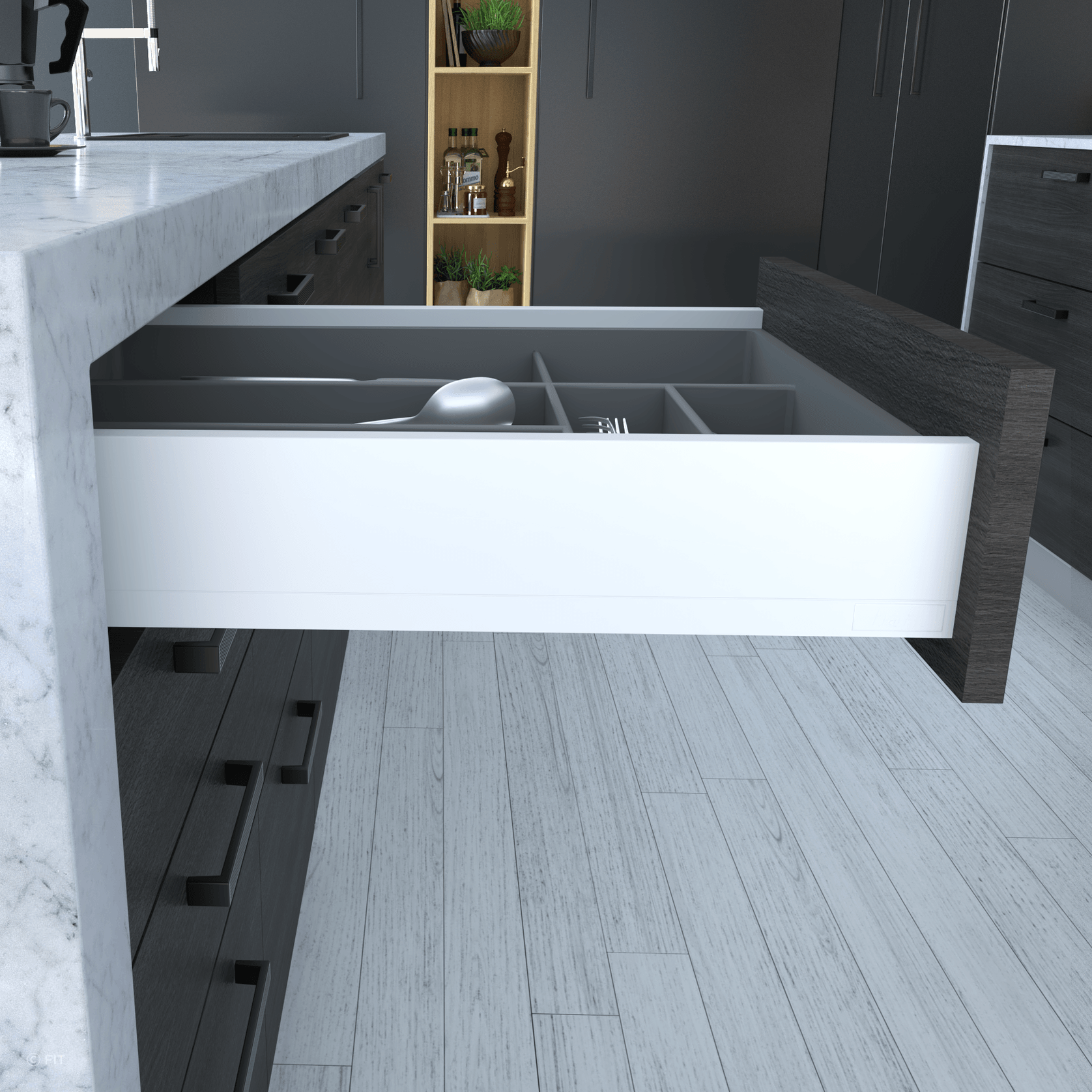 ALUNAN T Slimwall Soft Close Drawer System gallery detail image