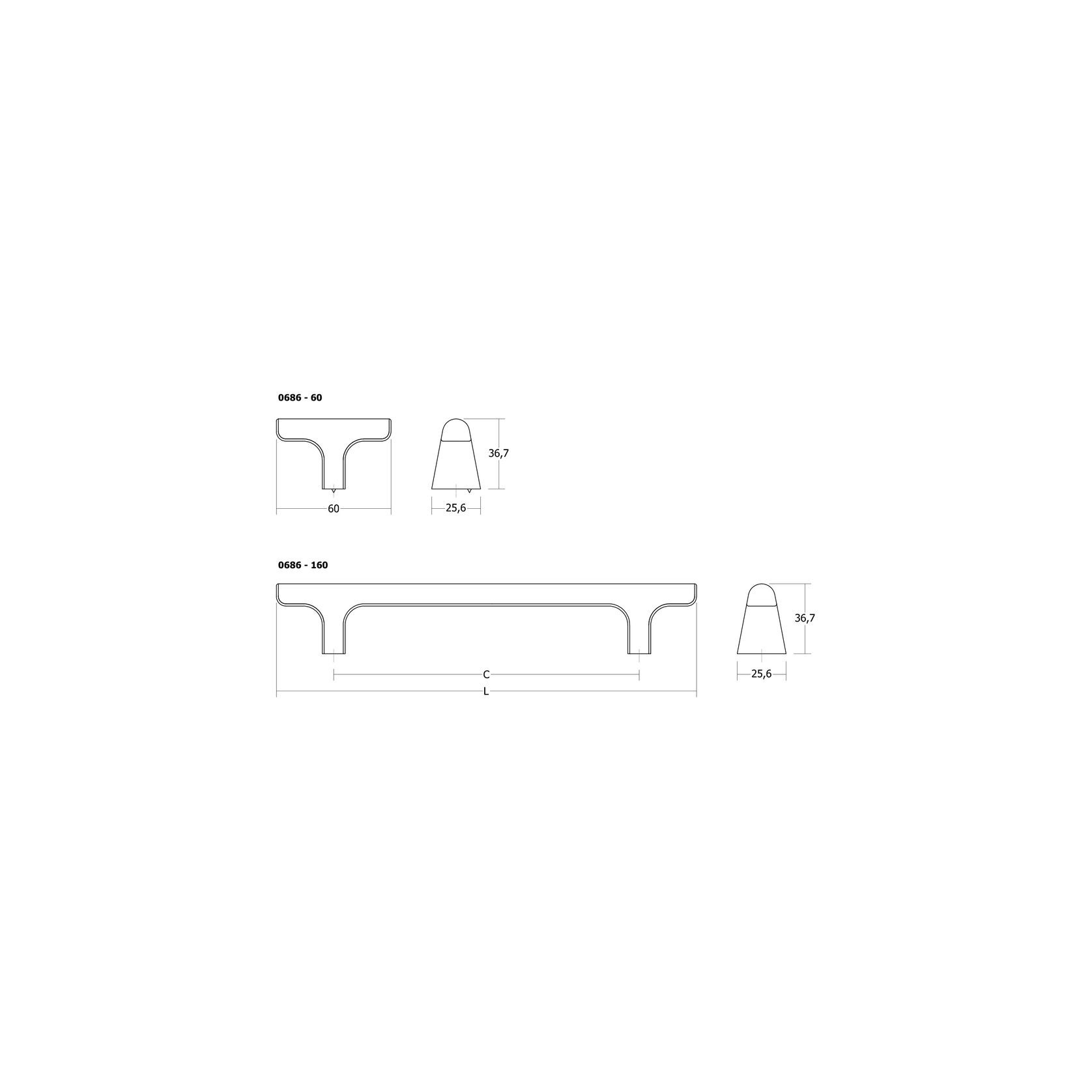 HINOKI METAL Cabinet Handle gallery detail image