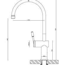 Rivet Gooseneck Kitchen Mixer Brushed Brass gallery detail image