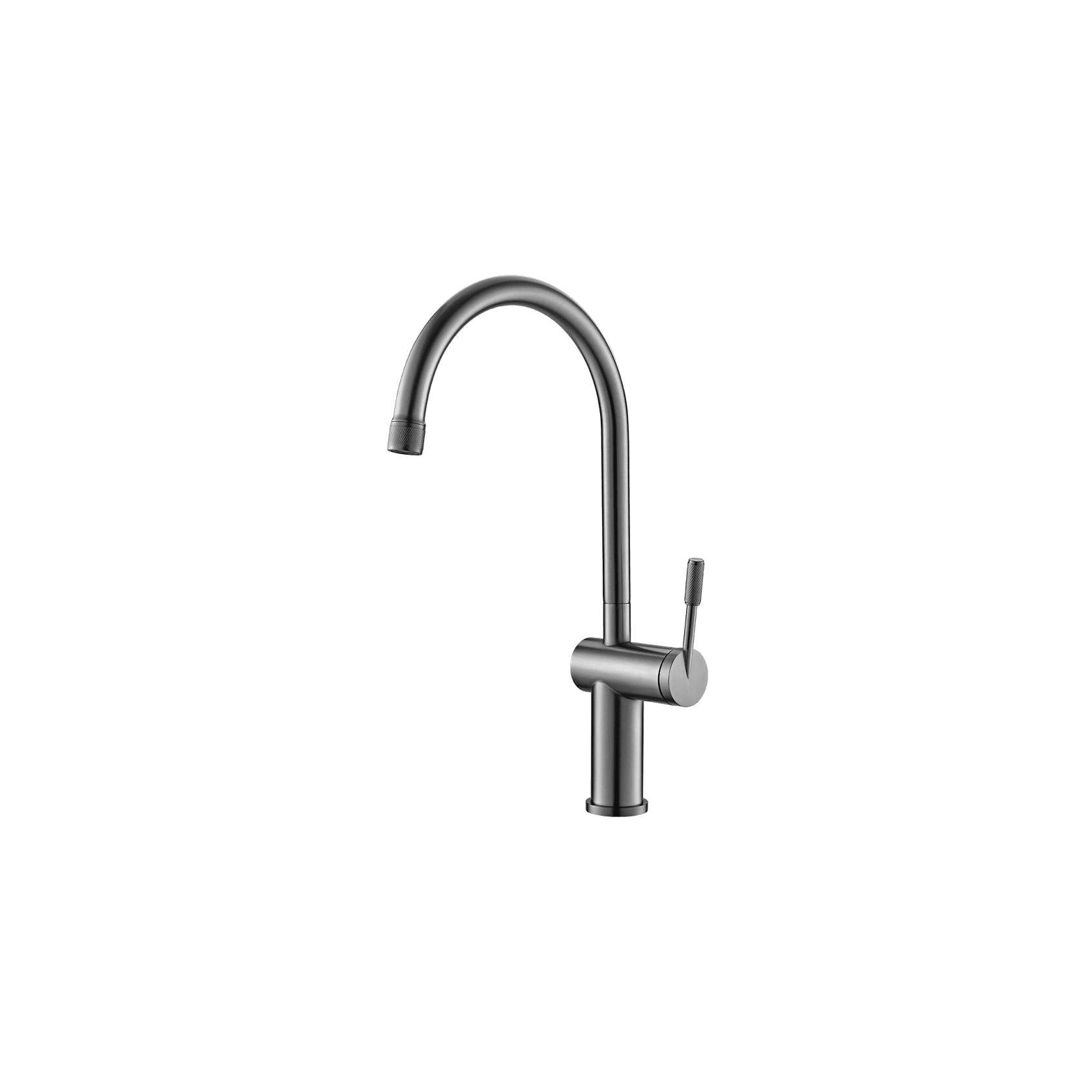 Rivet Gooseneck Kitchen Mixer Gun Metal gallery detail image