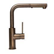 Nisa Square Pull Out Mixer Brushed Vintage Brass gallery detail image