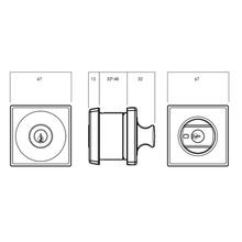 Lockwood Paradigm Square Deadbolt Rose Matt Black gallery detail image