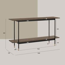 HAMILTON Console Table Solid Acacia Wood 140cm - Toffee gallery detail image