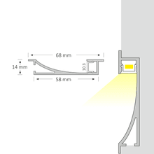 LED Baseboard Extrusion - Aluminium Skirting Board gallery detail image
