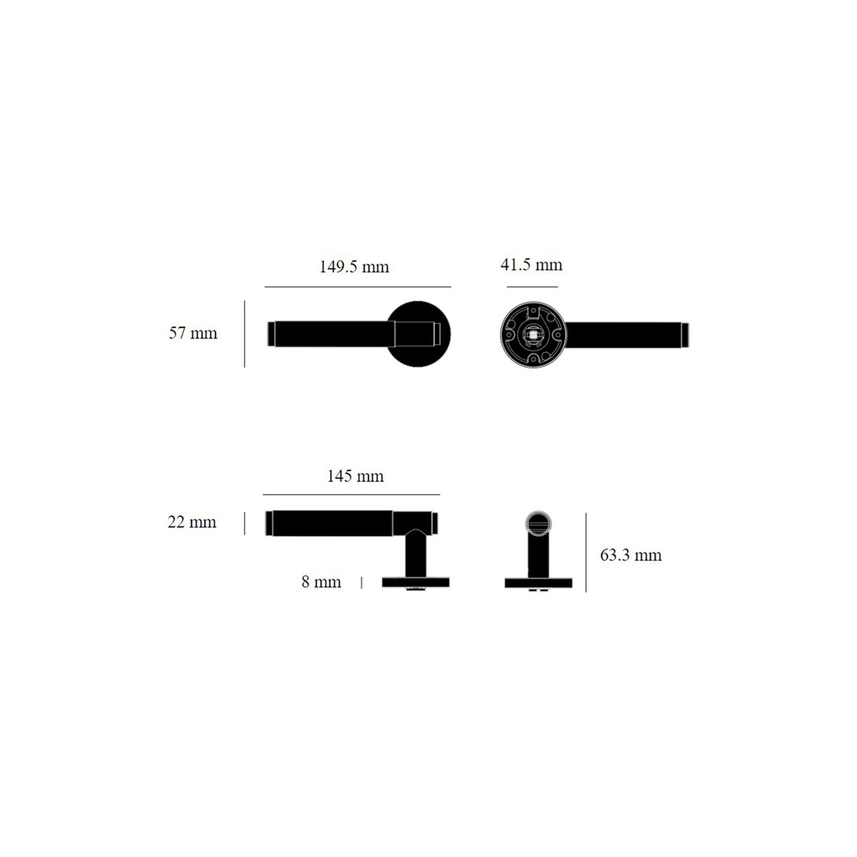 Buster and Punch Cross Door Lever Handle Passage gallery detail image