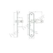 Iver Sarlat Lever Door Handle on Shouldered Backplate Distressed Nickel gallery detail image