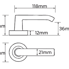 Legge 6000 Series Leonardo (12) Door Furniture gallery detail image