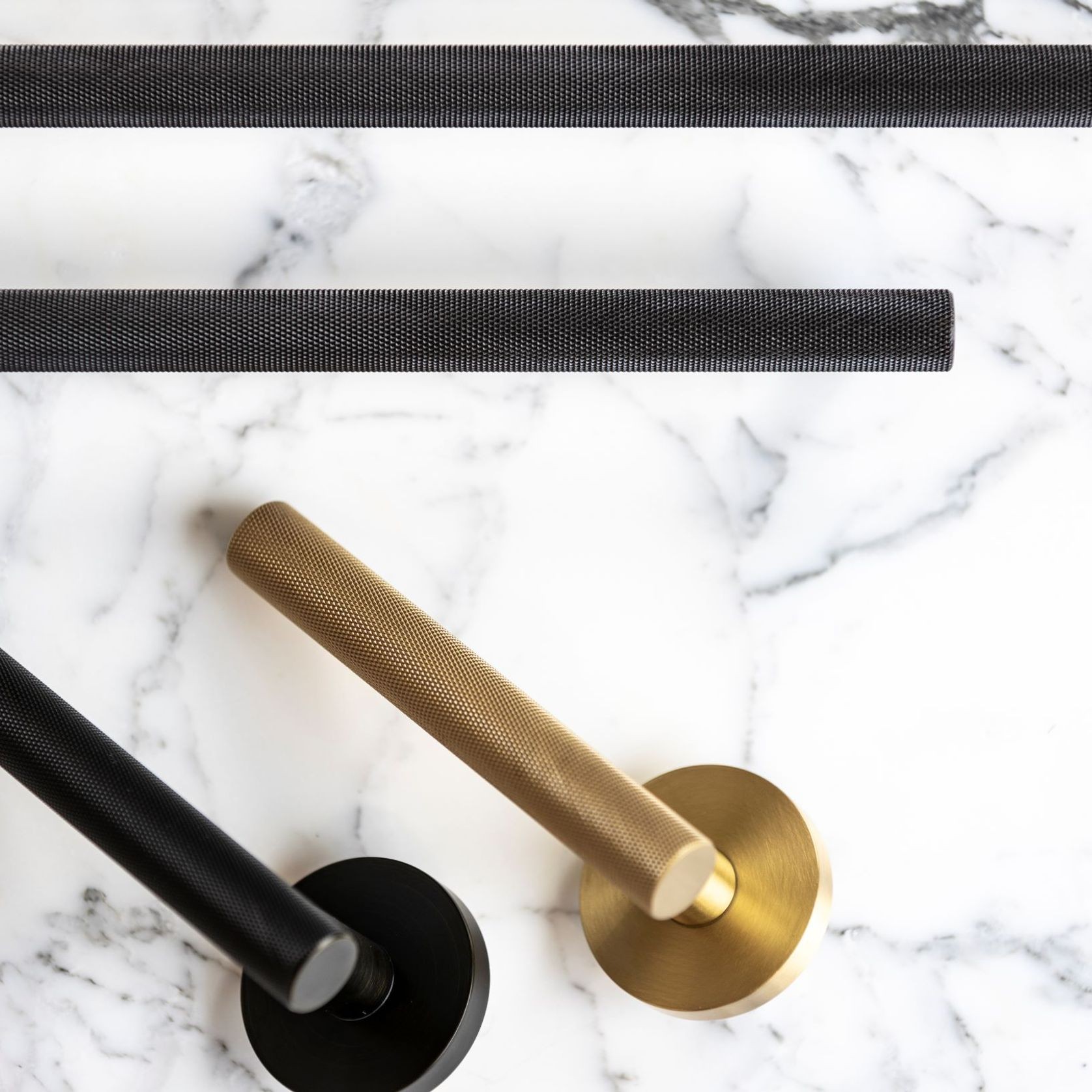 Atelier Door Lever With Latch - Matt Black gallery detail image