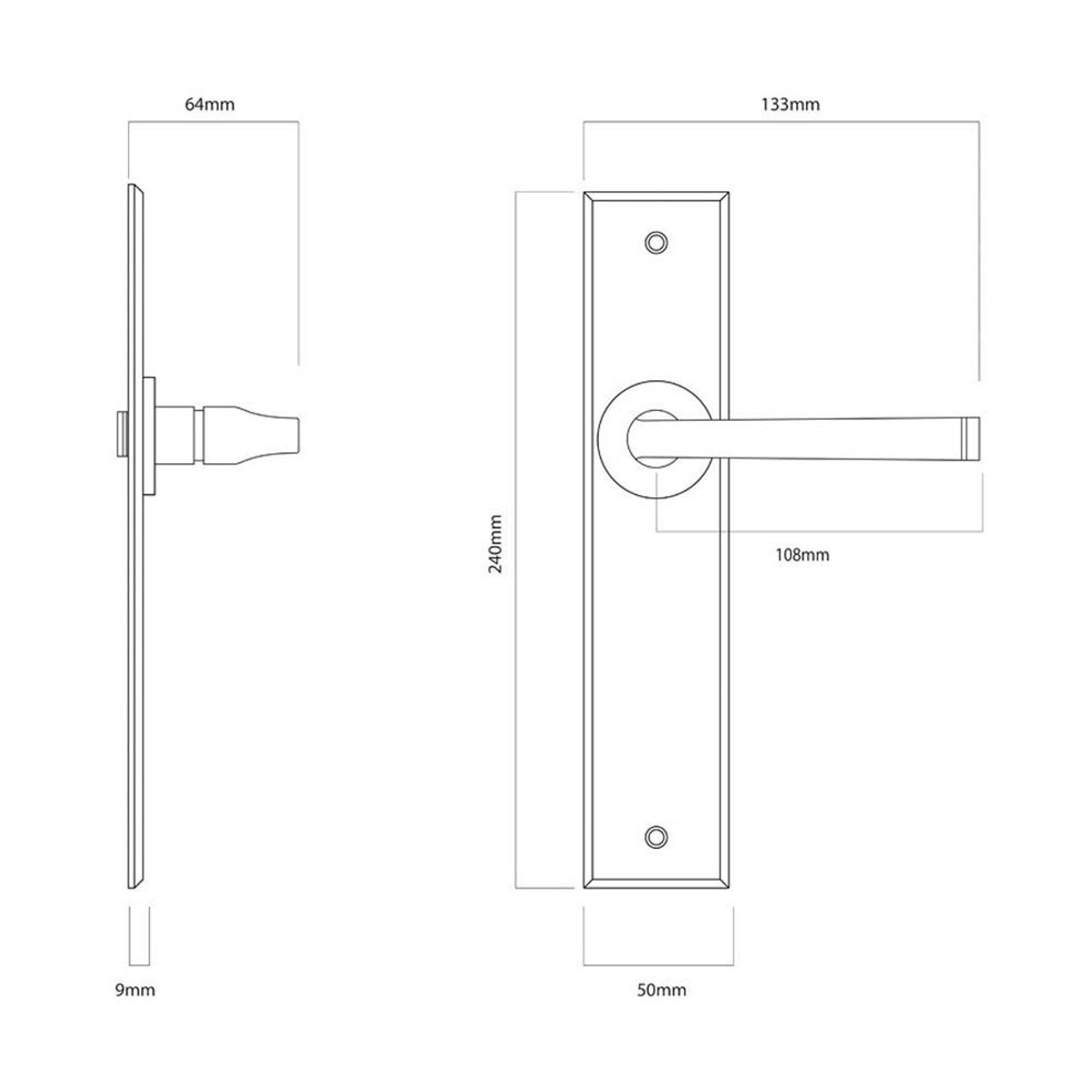 Iver Annecy Door Lever on Chamfered Backplate Latch Bronzed Brass Full Set 10788 - Customise to your needs gallery detail image