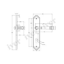 Iver Verona Door Lever on Stepped Backplate Passage Brushed Chrome 12242 - Customise to your need gallery detail image