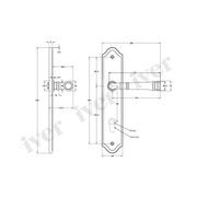 Iver Verona Door Lever on Stepped Backplate Euro Brushed Chrome 12242E85 - Customise to your need gallery detail image