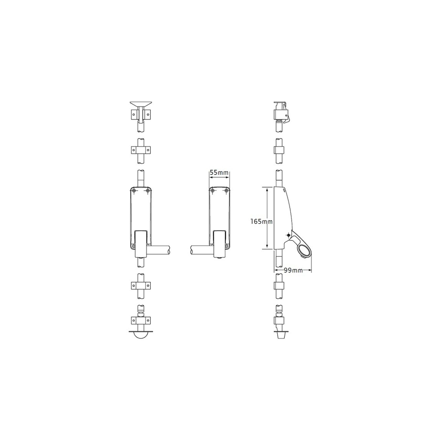 Briton Panic Bar Pack DBL Door Selector Lever LPED008 gallery detail image