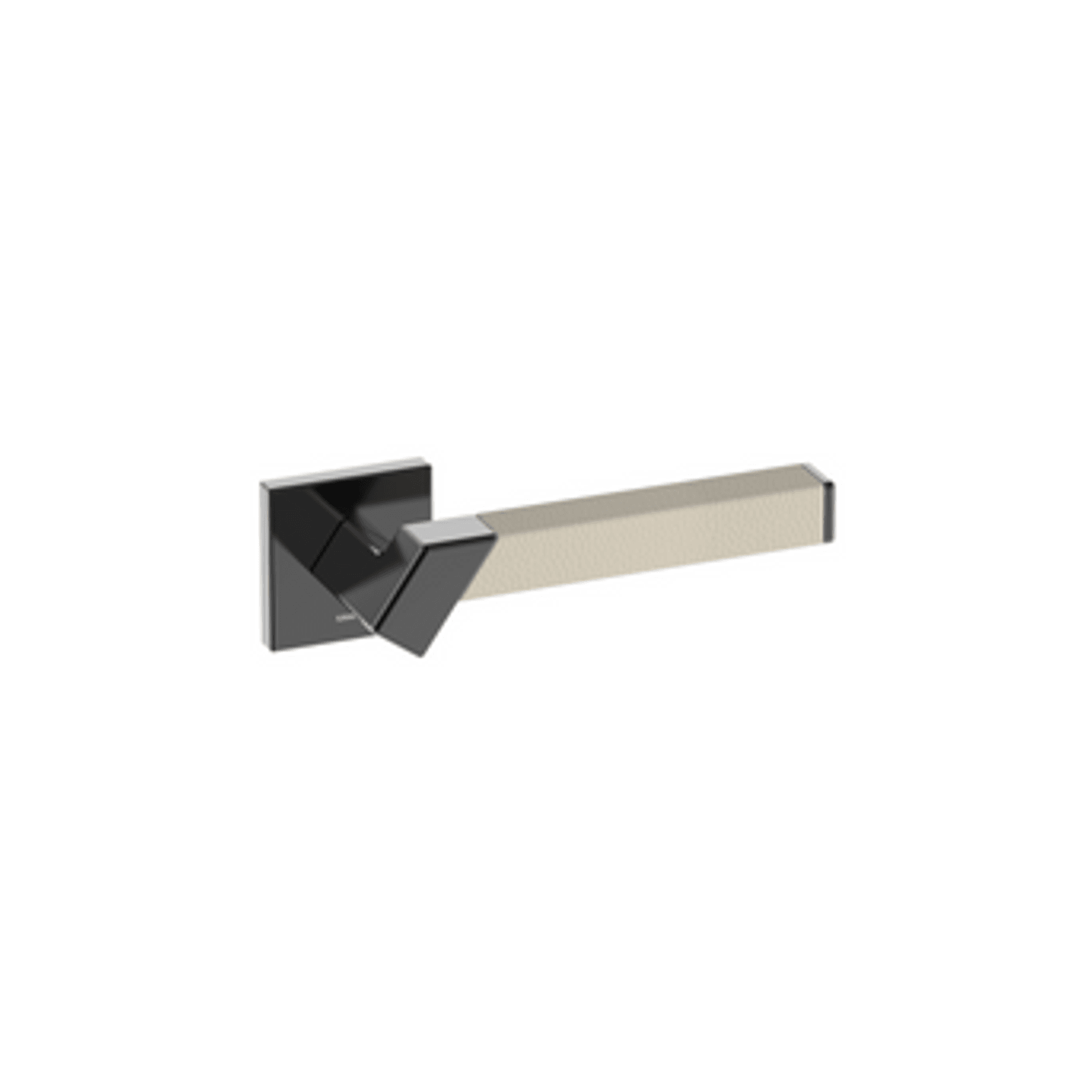 Kawajun Solid Brass and Leather Door Leverset TBT gallery detail image
