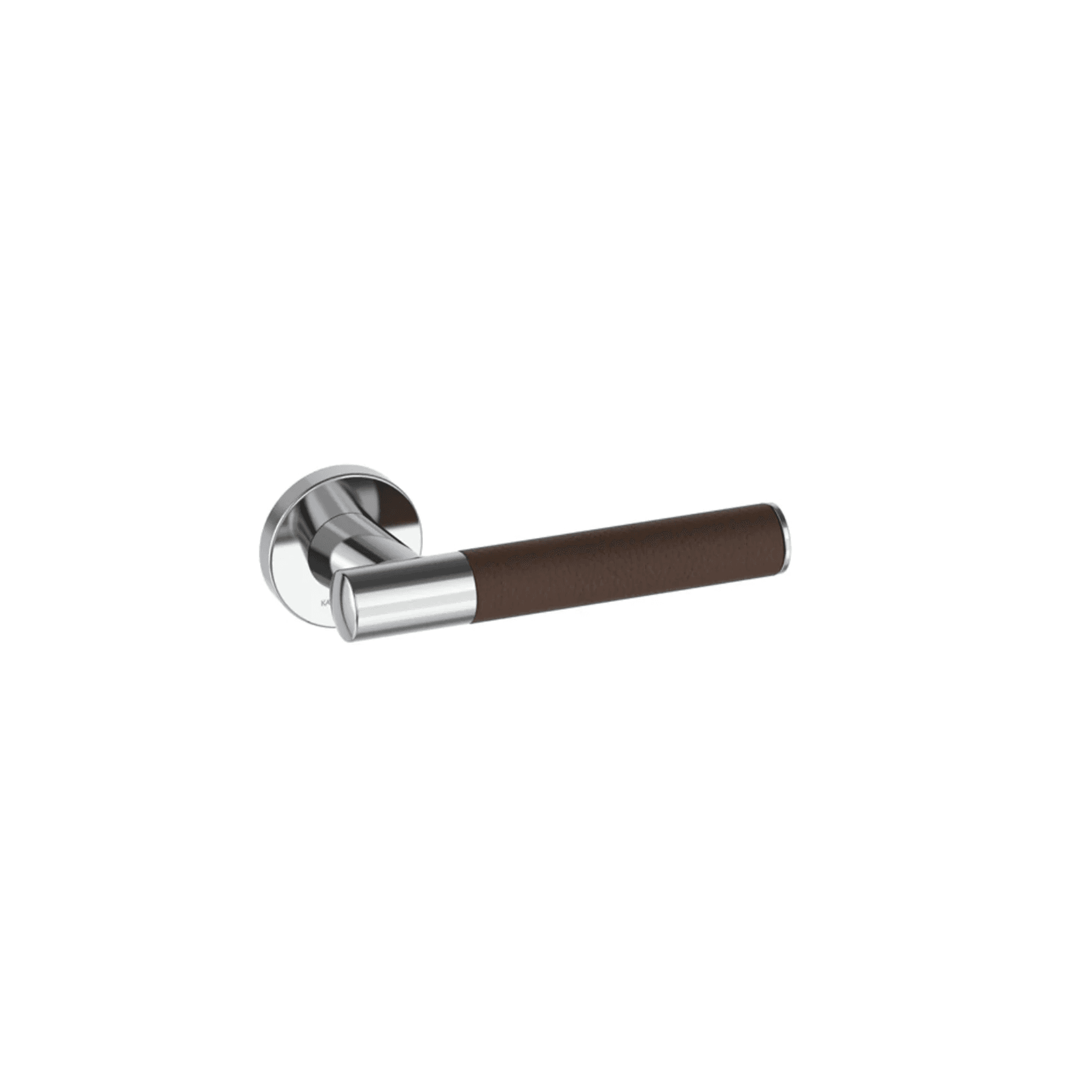 Kawajun Solid Brass and Leather Door Leverset TCC gallery detail image