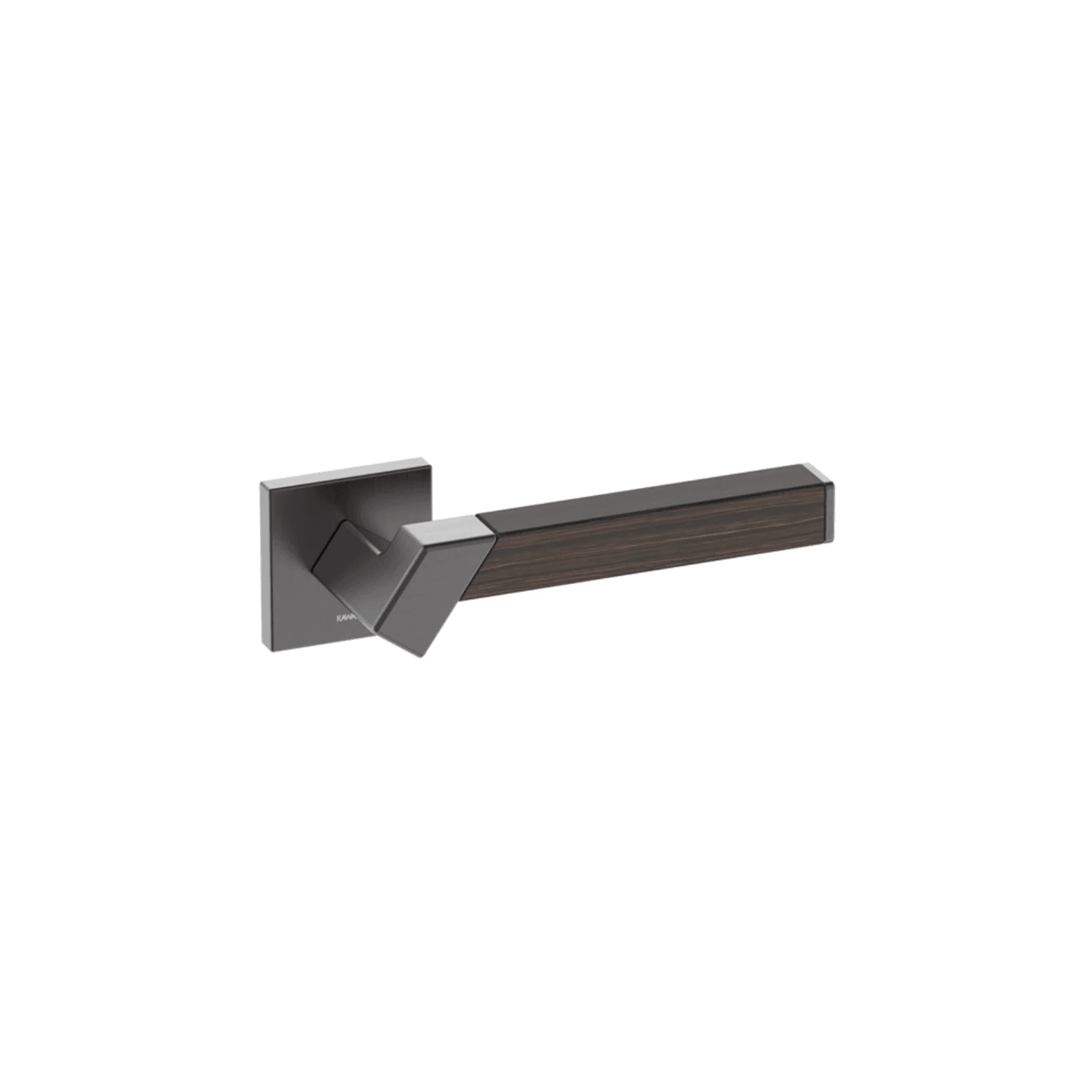 Kawajun Solid Brass and K-Wood Door Leverset TBT gallery detail image