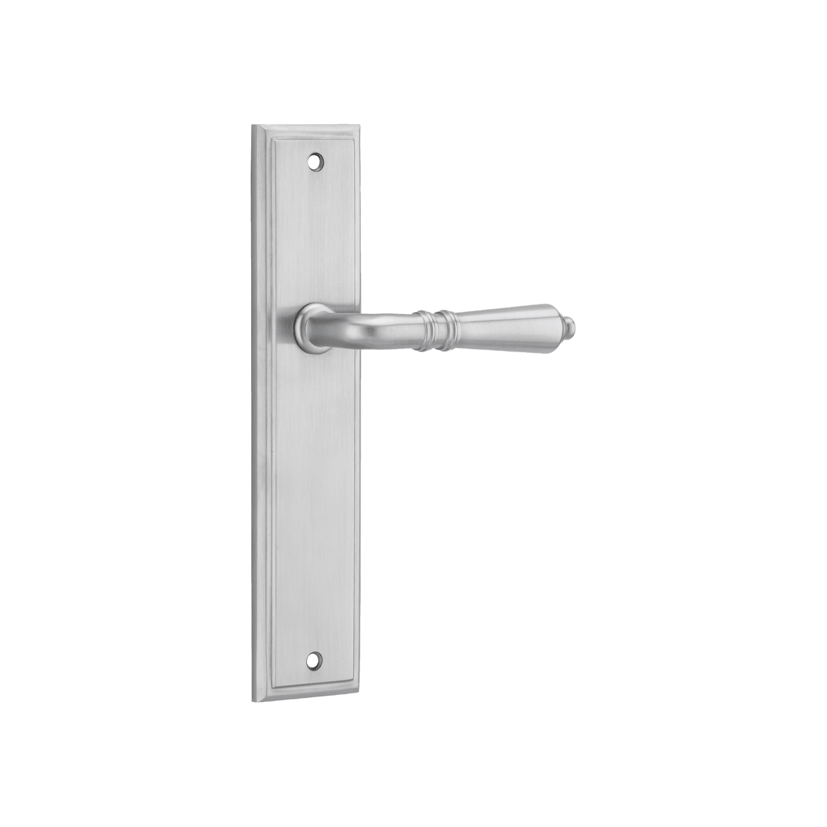 Sarlat Lever - Stepped Backplate | Brushed Chrome gallery detail image