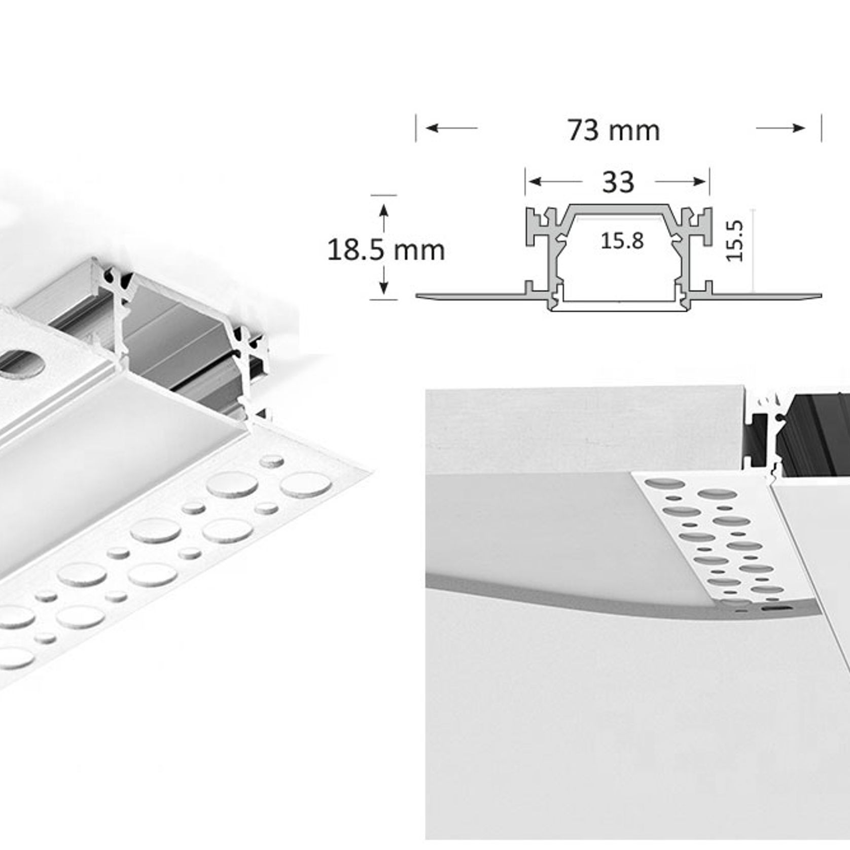 LED profile recessed lighting