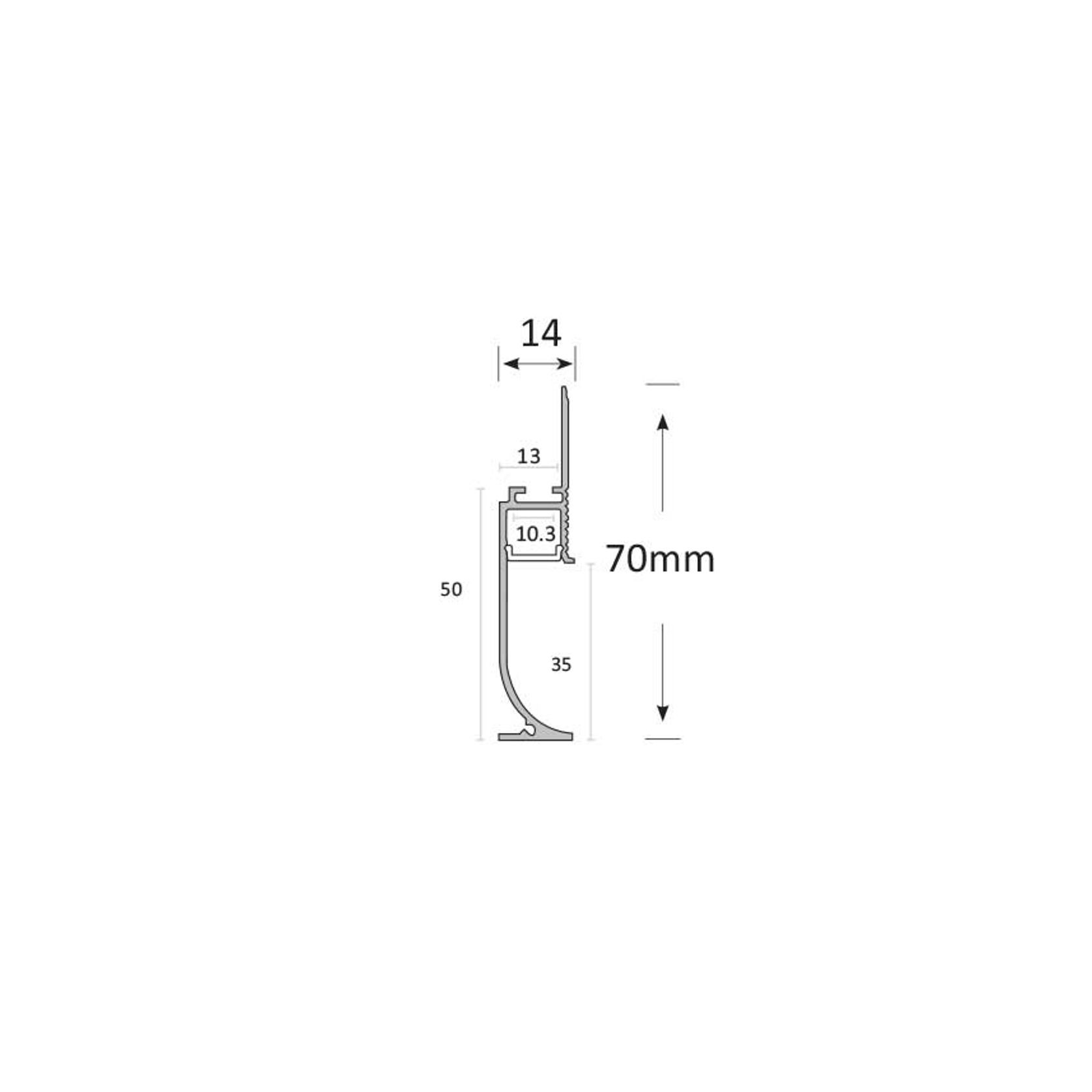Black LED Skirting Board - Aluminum Baseboard Extrusion gallery detail image