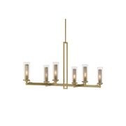 Bouvet 6 Light Island Pendant in Aged Brass gallery detail image