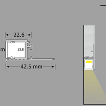 TL023 Plaster-In Trimless Cove Lighting LED Extrusion gallery detail image