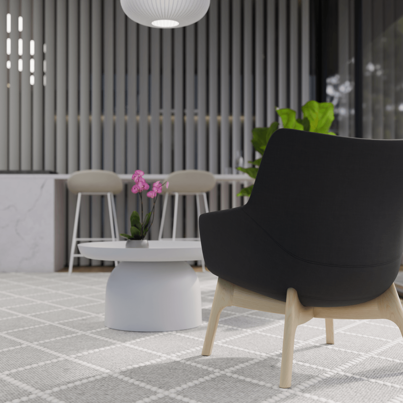 Flow Armchair - Dark Grey gallery detail image