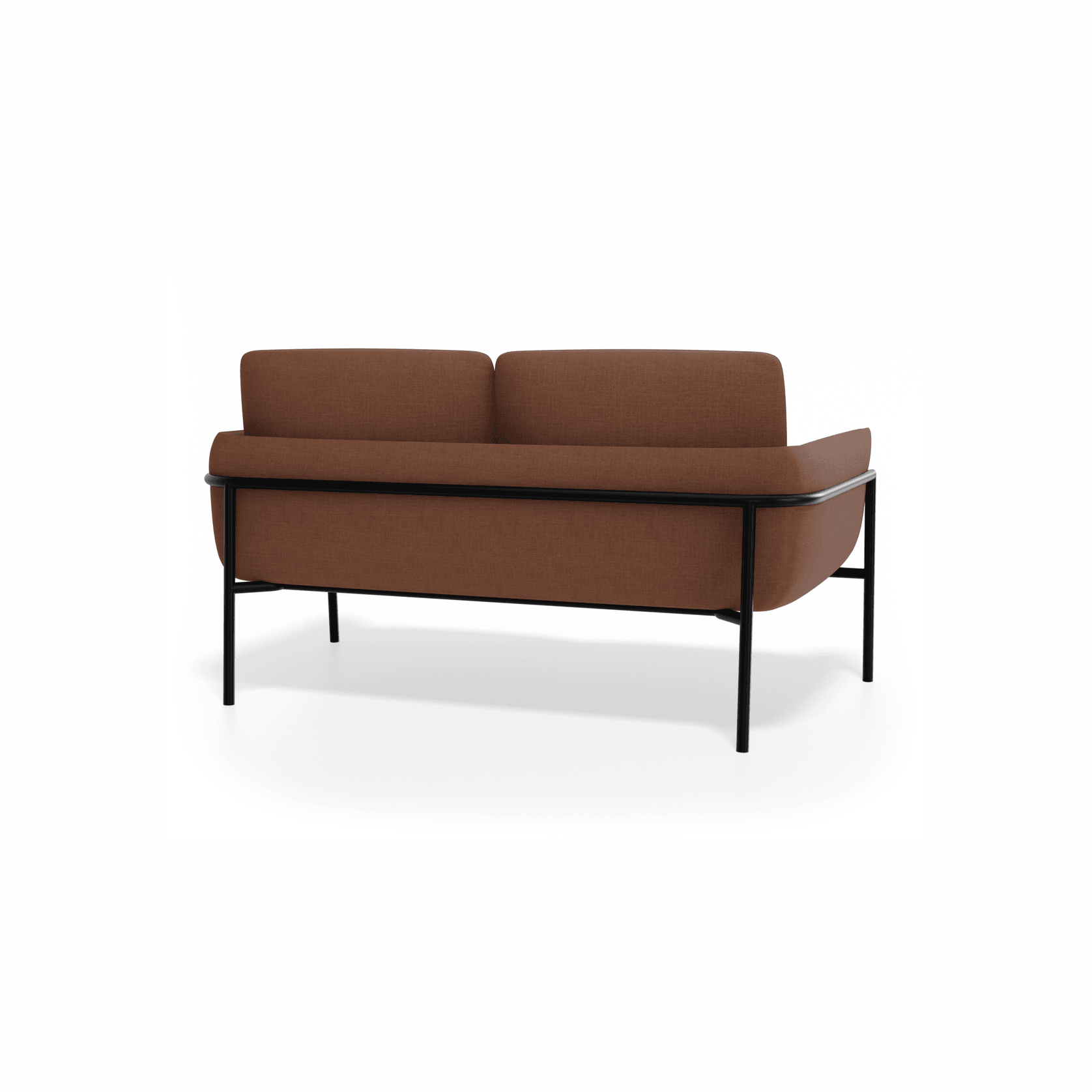Charlie 2 Seat Sofa Terracotta Rust gallery detail image