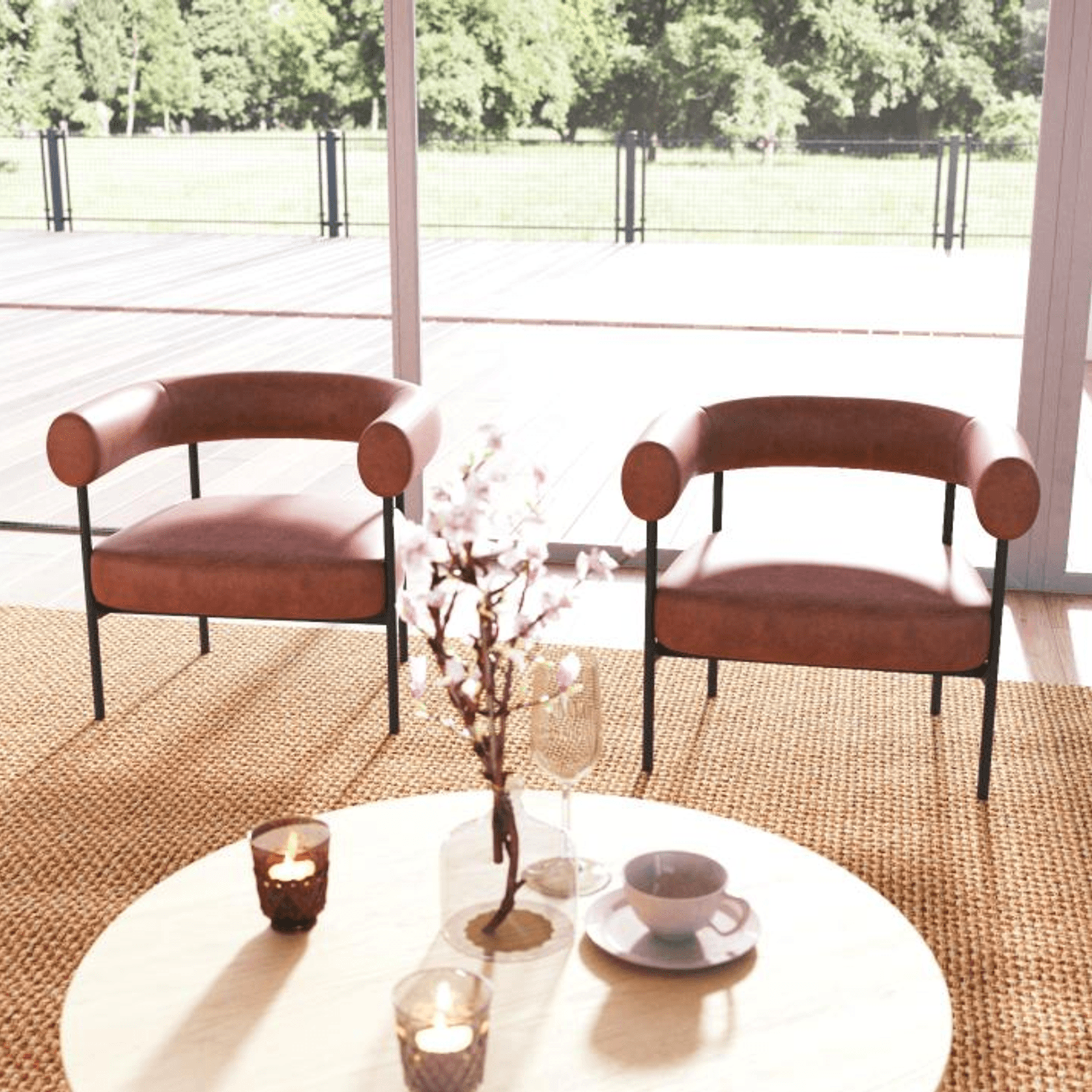Marlowe Occasional Chair - Black Legs gallery detail image