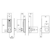 Lockwood 002 Digital Lock Set for Metal & Timber Doors gallery detail image
