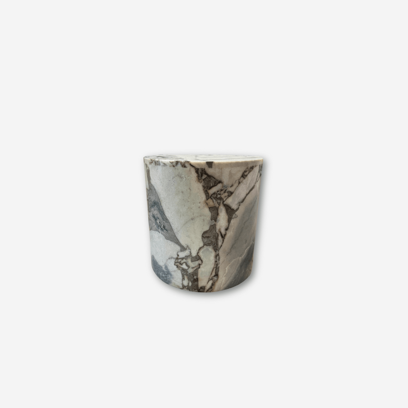 Rounded Side Table - Milky Blue Marble 2 | Natural Stone Co. gallery detail image