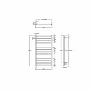 Round Heated Towel Ladders 1200x650mm gallery detail image