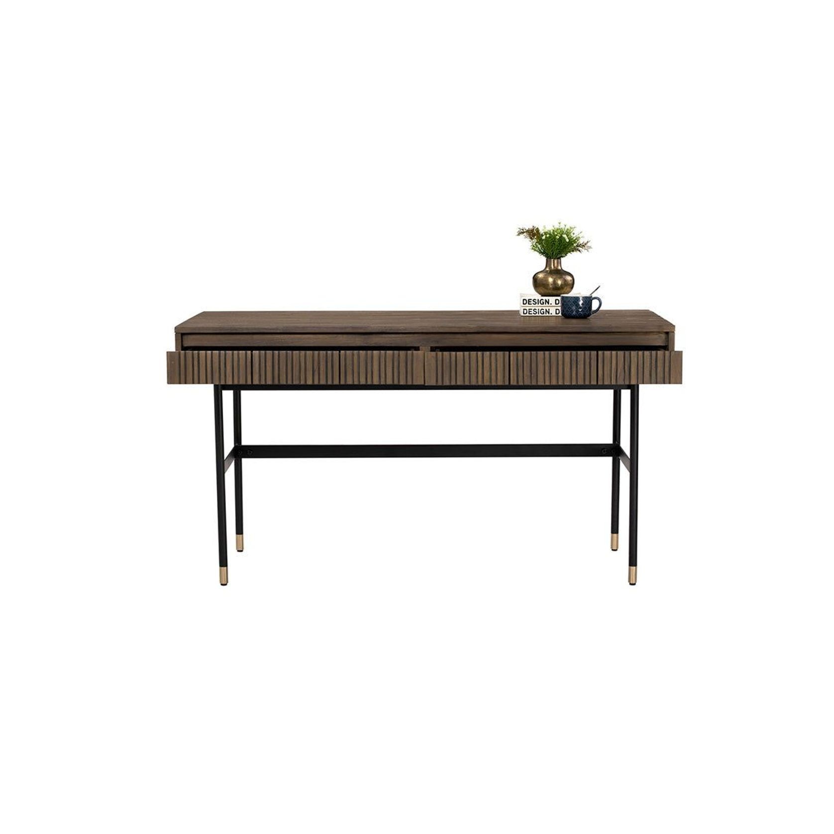 HAMILTON Study Desk Solid Acacia Wood 140cm - Toffee gallery detail image