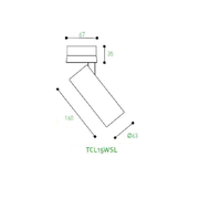 Omni Directional Can Light Surface Mounted Long gallery detail image