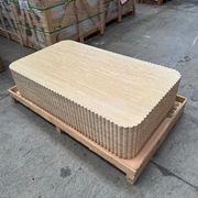 Fluted Block Table - Veincut Travertine | Natural Stone Co. gallery detail image