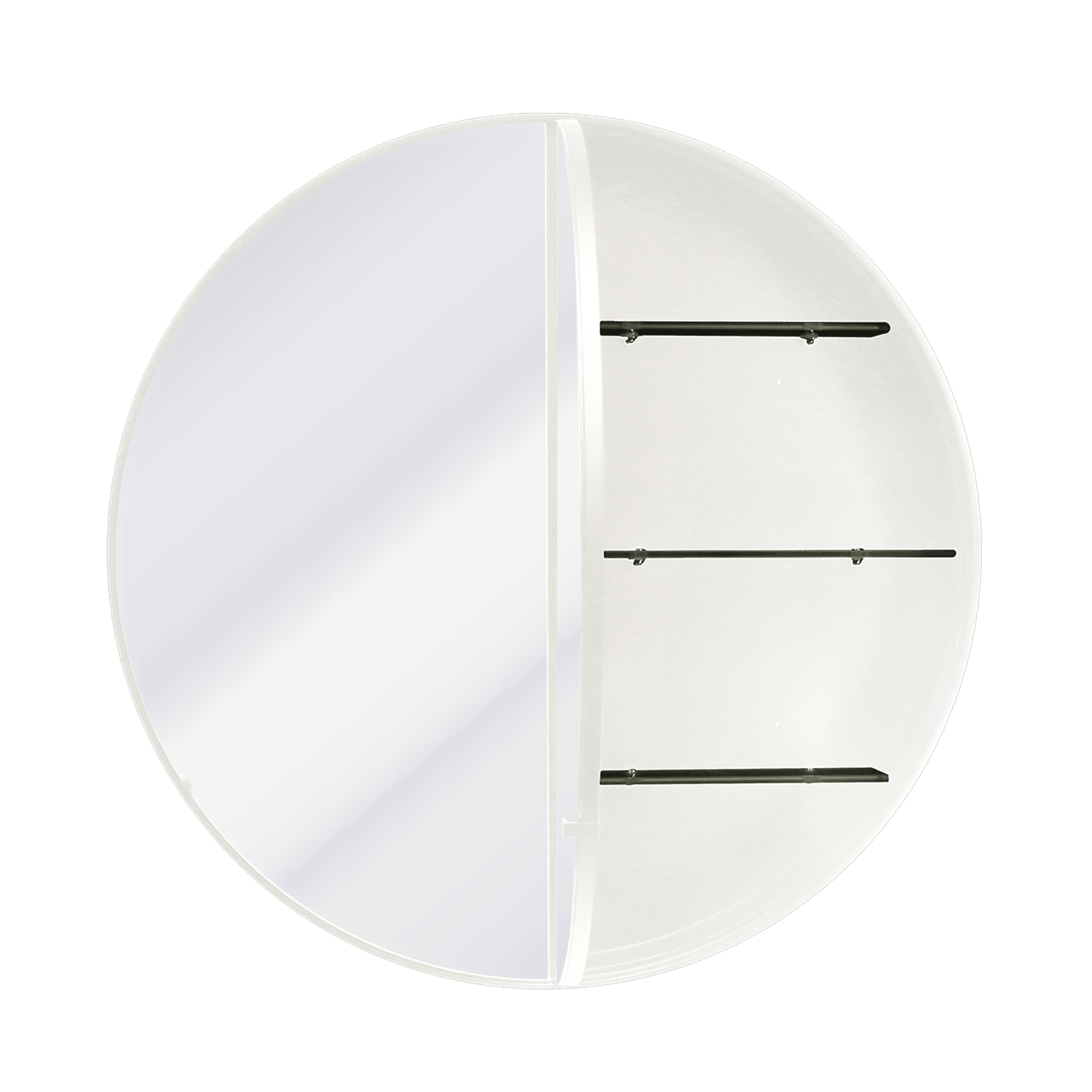 Kzoao 900mm Round White Mirror Cabinet gallery detail image