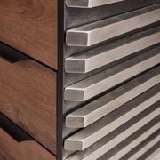 PHOENIX Executive Desk with Right Return 2.2M - Warm Oak & Black gallery detail image