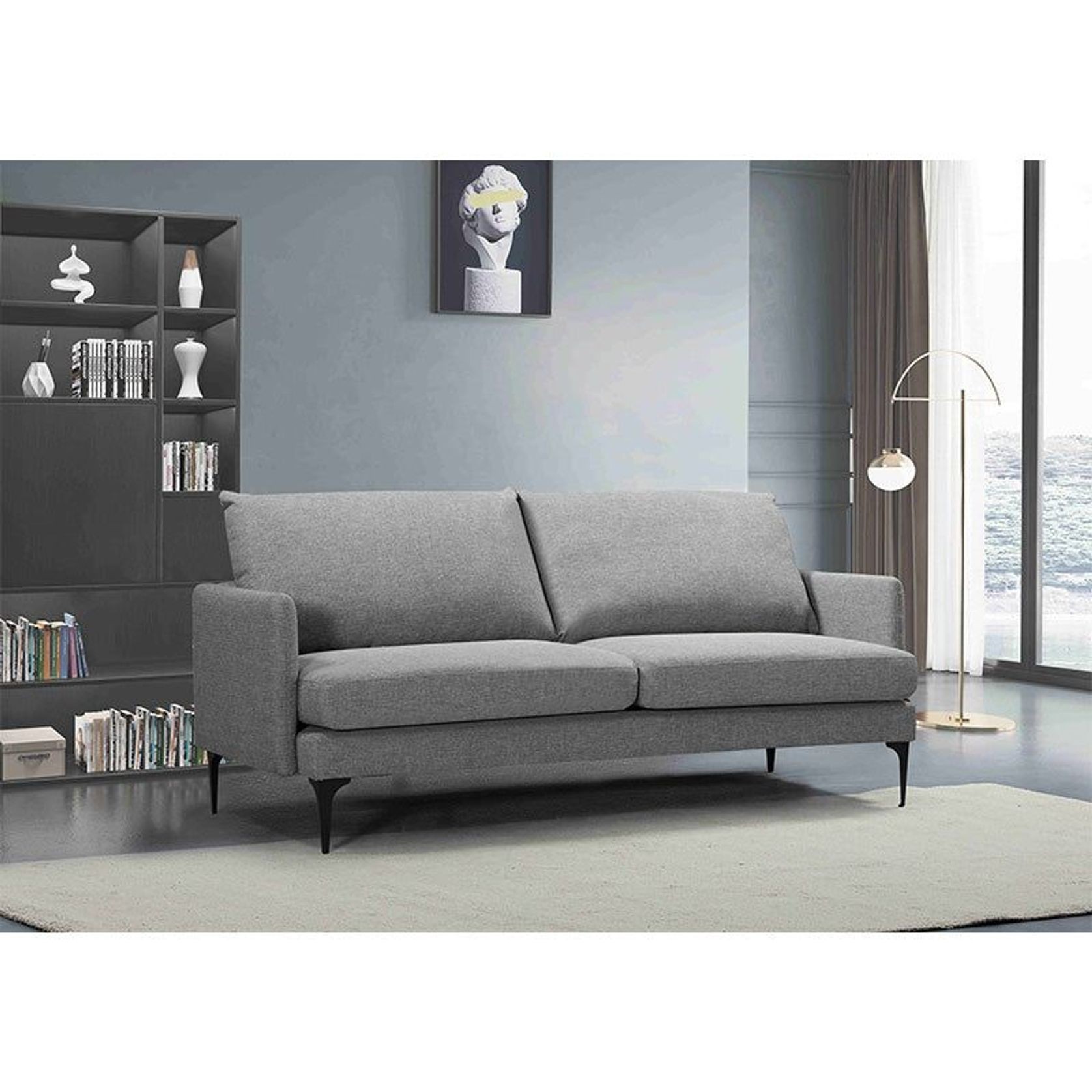 HARLOW 3 Seater Sofa - Grey gallery detail image