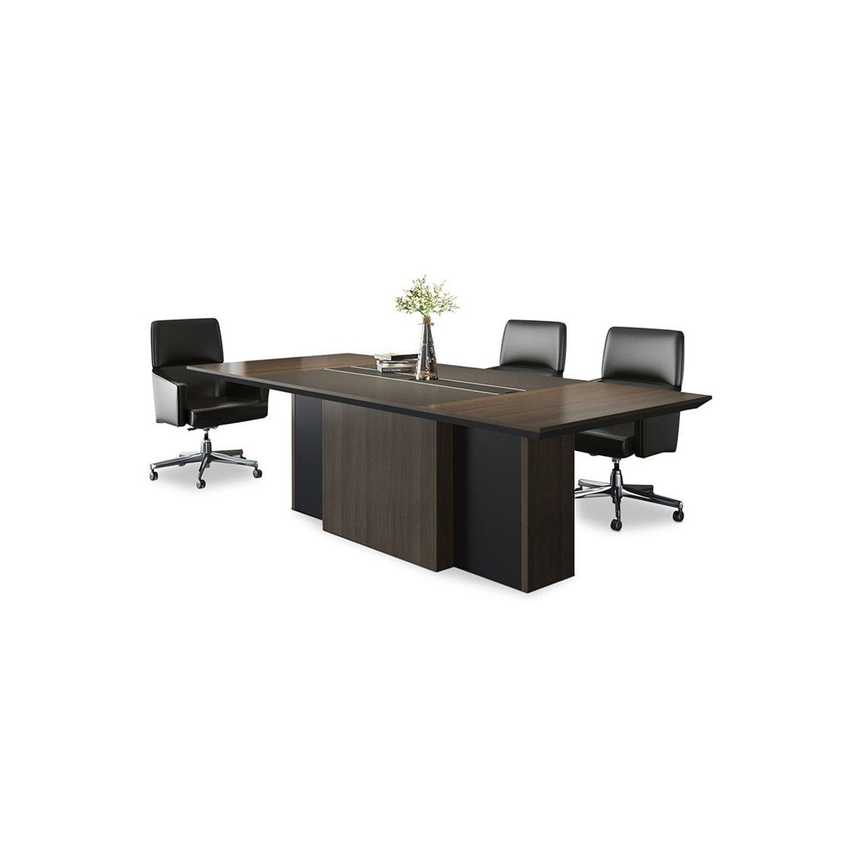 CARTER Boardroom Table  2.4M - Coffee & Charcoal gallery detail image