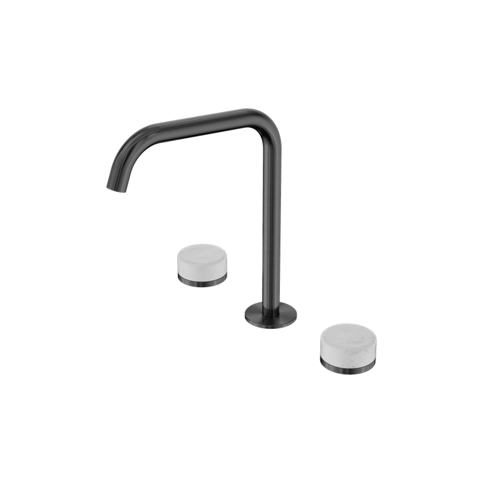 Serenity Bath/Kitchen Set Edge Spout With Carrara Handle Gun Metal gallery detail image