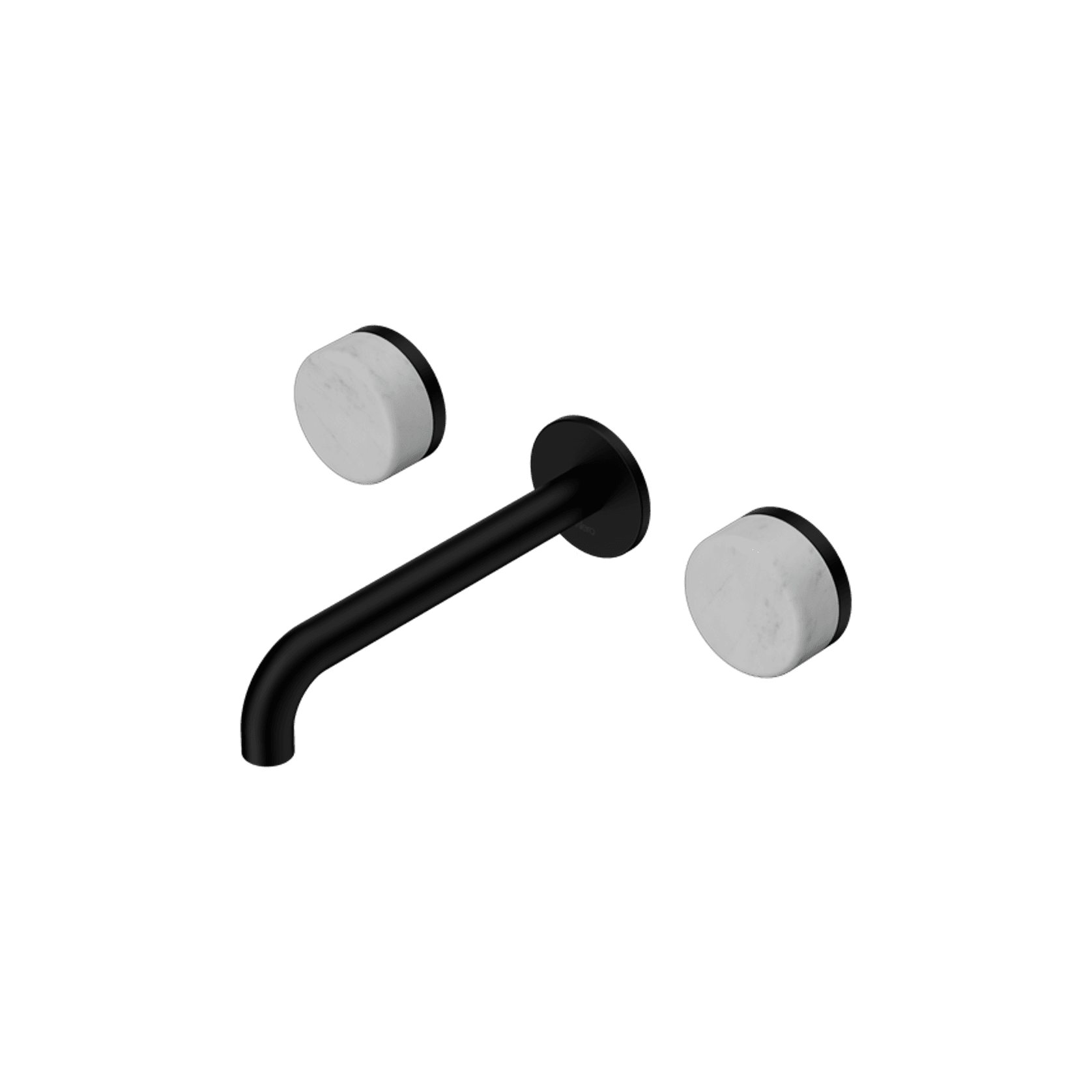 Serenity Wall Basin Set 160mm Spout With Carrara Handle Matte Black gallery detail image