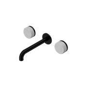 Serenity Wall Basin Set 220mm Spout With Carrara Handle Matte Black gallery detail image