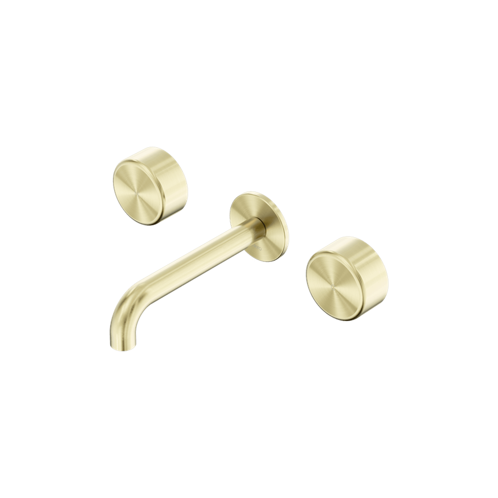 Serenity Wall Basin Set 185mm Spout With Metal Handle Brushed Gold gallery detail image