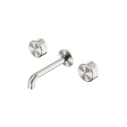 Serenity Wall Basin Set 160mm Spout With Metal Handle Brushed Nickel gallery detail image