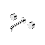 Serenity Wall Basin Set 220mm Spout With Metal Handle Chrome gallery detail image