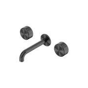 Serenity Wall Basin Set 185mm Spout With Metal Handle Gun Metal gallery detail image