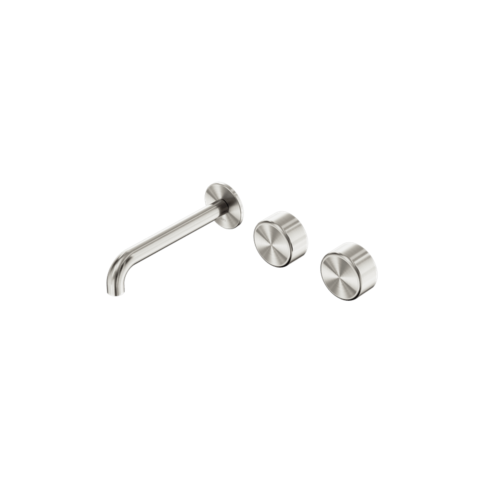 Serenity Wall Basin Set 160mm Offset Spout With Metal Handle Brushed Nickel gallery detail image